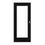 Frontansicht von HÖRMANN Schiebetür Ultramatt Schwarz Duradecor Proline Concepto mit Lichtausschnitt LA 8