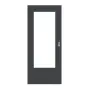 Frontansicht von Schiebetür Ultramatt Anthrazit DIN-LA ProLine - Hörmann