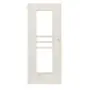 Frontansicht von CLASSEN Schiebetür Demeter M2 Esche Weiß 3D Look mit Lichtausschnitt