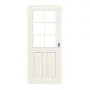 Frontansicht von LEBO Schiebetür Formelle 40 Weißlack mit 6 LA Sprossen