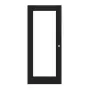 Frontansicht von CLASSEN Schiebetür Frame 5.6 Uni Schwarz Dekorfolie mit Lichtausschnitt