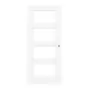 Frontansicht von CLASSEN Schiebetür Frame 5.7 Uni Weiß Dekorfolie mit Lichtausschnitt