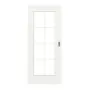 Frontansicht von Georgia 1 LA Sprosse 2/4 ClassicLine Weißlack Schiebetür - Hörmann