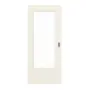 Frontansicht von LEBO Schiebetür Weiß 9010 Lebolit-CPL mit Lichtausschnitt 1 LA 16-40