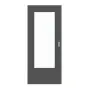 Frontansicht von GARANT Schiebetür 10622-60 Ebony CePaL mit Lichtausschnitt LA-DIN