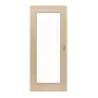 Frontansicht von HÖRMANN Schiebetür Quer Can. Ahorn Matt Echtholzfurnier mit Lichtausschnitt LA groß