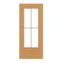 Frontansicht von GARANT Schiebetür Eiche Premium CePaL mit Lichtausschnitt LA-DIN Sprosse SP0