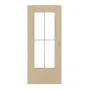 Frontansicht von GARANT Schiebetür Natura Ahorn CePaL mit Lichtausschnitt LA-DIN Sprosse SP0