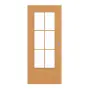 Frontansicht von GARANT Schiebetür Buche Exklusiv CePaL mit Lichtausschnitt LA-DIN Sprosse SP4