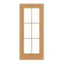 Frontansicht von GARANT Schiebetür Eiche Premium CePaL mit Lichtausschnitt LA-2 Sprosse SP4