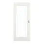 Frontansicht von GARANT Schiebetür Weiß Struktur Premium CePaL mit Lichtausschnitt LA-2