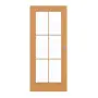 Frontansicht von GARANT Schiebetür Buche Exklusiv GCK08 mit Lichtausschnitt LA-3 Sprosse SP4