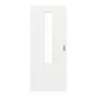 Frontansicht von GARANT Schiebetür D354-60 Designer White Resopal mit Lichtausschnitt LA-5 mittig
