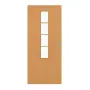Frontansicht von GARANT Schiebetür Buche Exklusiv CePaL mit Lichtausschnitt LA-5 schlossseitig Sprosse SP10