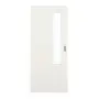 Frontansicht von GARANT Schiebetür Weiß Struktur Premium CePaL mit Lichtausschnitt LA-5 schlossseitig