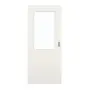 Frontansicht von GARANT Schiebetür Weiß Struktur Premium GCK08 mit Lichtausschnitt LA-6