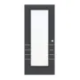 Frontansicht von CLASSEN Schiebetür Graphit CPL 4.10 mit Lichtausschnitt 