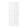 Frontansicht von CLASSEN Schiebetür Weiß Struktur CPL 4.12 mit Lichtausschnitt 