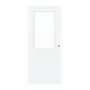 Frontansicht von CLASSEN Schiebetür Weiß Struktur CPL 4.2 mit Lichtausschnitt 