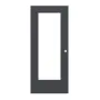 Frontansicht von CLASSEN Schiebetür Graphit CPL 4.4 mit Lichtausschnitt 