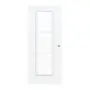 Frontansicht von CLASSEN Schiebetür Weiß Struktur CPL 4.5 mit Lichtausschnitt 