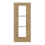 Frontansicht von CLASSEN Schiebetür 4.5 Hickory Eiche CPL mit Lichtausschnitt