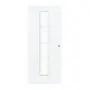 Frontansicht von CLASSEN Schiebetür Weiß Struktur CPL 4.6 mit Lichtausschnitt 