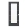 Frontansicht von CLASSEN Schiebetür Graphit CPL 4.7 mit Lichtausschnitt 