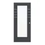 Frontansicht von CLASSEN Schiebetür Graphit CPL 4.9 mit Lichtausschnitt 