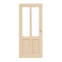 Frontansicht von Typ 6002-04-LA2 Fichte Massivholz Schiebetür - Radex