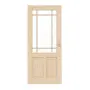 Frontansicht von Typ 6002-04-SF9 Fichte Massivholz Schiebetür - Radex