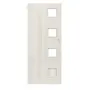 Frontansicht von CLASSEN Schiebetür Modena 4 LA 3/4 Esche Weiß 3D Look mit Lichausschnitt
