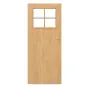 Frontansicht von CLASSEN Schiebetür Natura LA 1/3 Eiche geölt 3D Look mit Lichausschnitt