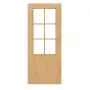 Frontansicht von CLASSEN Schiebetür Natura LA 2/3 Eiche geölt 3D Look mit Lichausschnitt