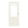 Frontansicht von Provence Typ 4002-B-LA Sprosse 8 Weißlack Schiebetür - Westag