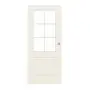 Frontansicht von Provence Typ 4002-LA Sprosse 3 Weißlack Schiebetür - Westag