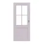 Frontansicht von Schiebetür TE-24 Fichte astarm weiß Massivholz