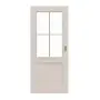 Frontansicht von Schiebetür TE-24 Fichte astig weiß Massivholz