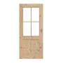 Frontansicht von Schiebetür TE-24 Kiefer astig Massivholz