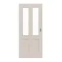 Frontansicht von Schiebetür TE-41 Fichte astig weiß Massivholz