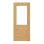 Frontansicht von Schiebetür TM-16 Eiche astig Massivholz