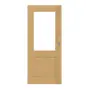 Frontansicht von Schiebetür TM-16 Eiche astarm Massivholz