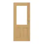 Frontansicht von Schiebetür TM-21 Eiche astarm Massivholz