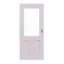 Frontansicht von Schiebetür TM-21 Fichte astarm weiß Massivholz