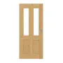 Frontansicht von Schiebetür TM-22 Eiche astig Massivholz