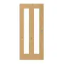 Frontansicht von Schiebetür TM-39 Eiche astig Massivholz
