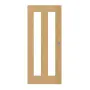 Frontansicht von Schiebetür TM-39 Eiche astarm Massivholz