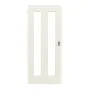 Frontansicht von Schiebetür TM-39 Nordische Fichte astarm gebürstet weiß lackiert Massivholz