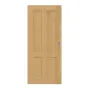 Frontansicht von Schiebetür TM-4 Eiche astarm Massivholz