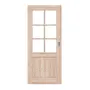 Frontansicht von Typ 02-SP 6 Fichte Massivholz Schiebetür - Kilsgaard